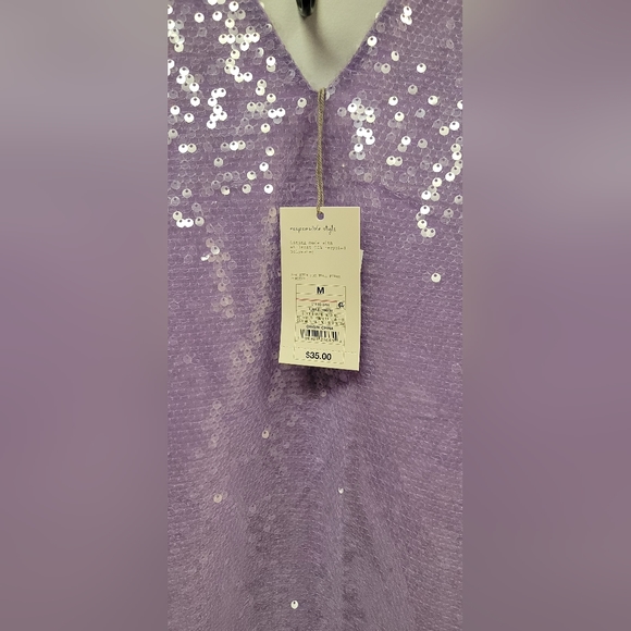 Women's Mini A-Line Dress - A New Day Purple Sequin - Picture 3 of 4